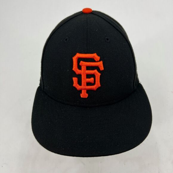 New Era San Francisco Giants Hat Mens 7 1/8 Fitted Black 59Fifty Baseball Cap - Picture 3 of 12